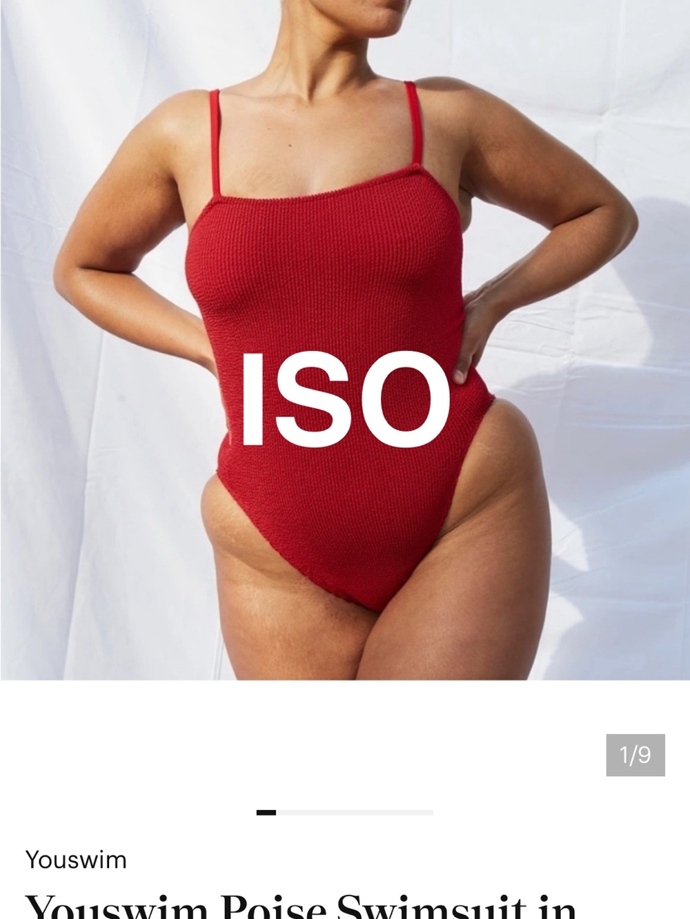 ISO youswim Poise swimsuit in red